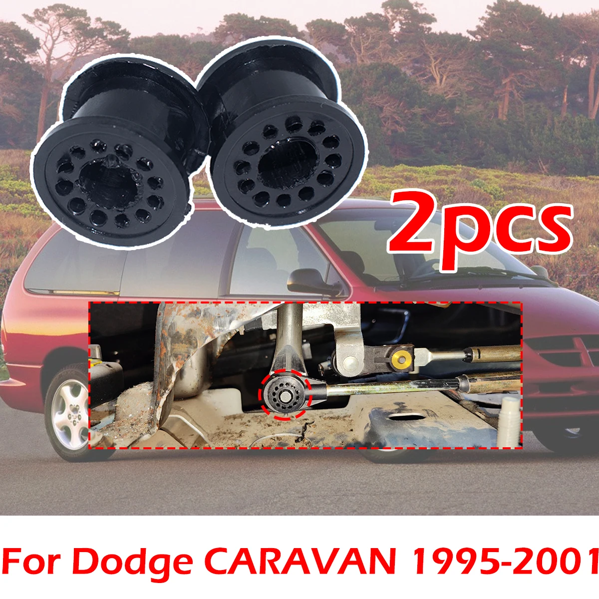 2X Manual Transmission Gearbox Shift Lever Cable Linkage Rubber Bushing Repair Kit For Dodge CARAVAN 1995-2001 Chrysler Voyager