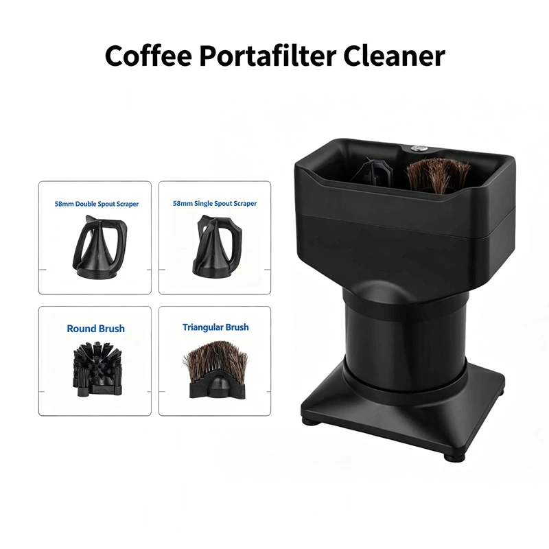 HomeWise G512N-4L Automatic Portafilter Cleaner 51/58mm Coffee Filter Basket Portafilter Cleaner Espresso Machine Café Barista