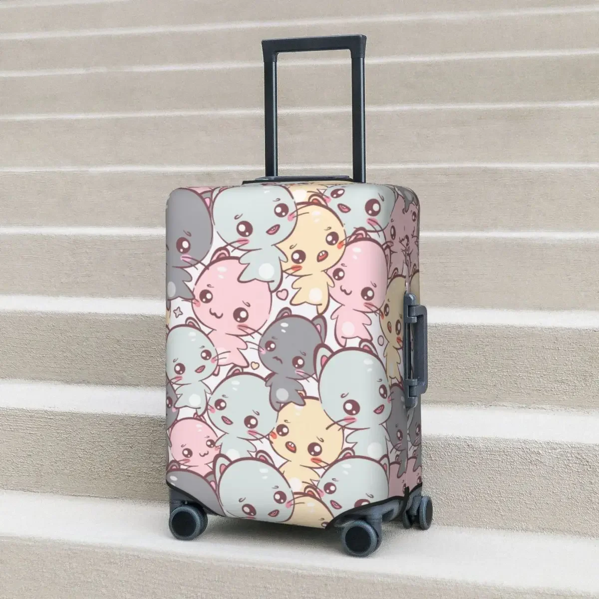 Cute Cat Suitcase Cover Animal Funny Christmas Gift Travel Protector Flight Fun Luggage Supplies