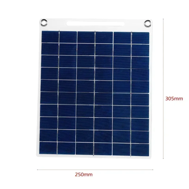 100W Solar Panel 5V Solar Mobile Charging Board Solar Plate Backpack Solar Charger Dual USB Ports Outdoor Mobile Power Supply