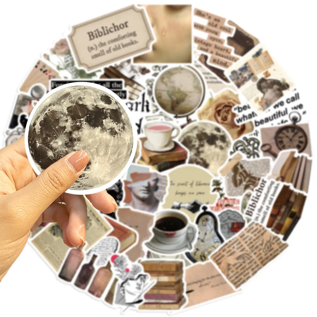 50PCS New Retro Renaissance Aesthetics Photos Graffiti Stickers for Bicycle Hand Account Pencil Case BulingBulingStickers Store