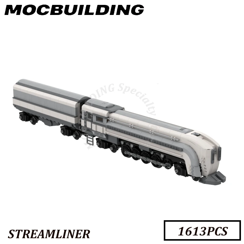 8 stud wide Train MOCBUILDING Blocks Bricks Display Model Construction Christmas Present Birthday Gifts