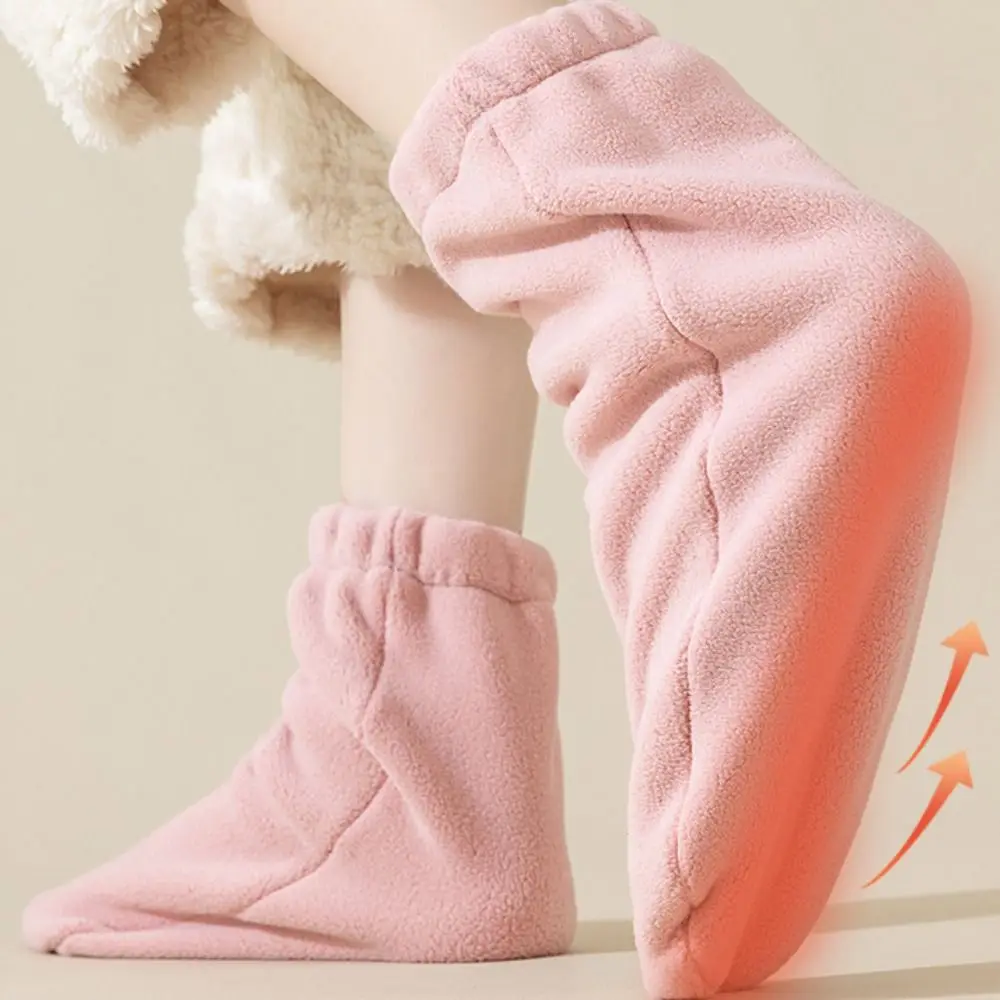 

Sweet Fleece Sleep Socks Warm Thicken Foot Protection Loose Socks Soft Hosiery Winter Floor Socks Old Man