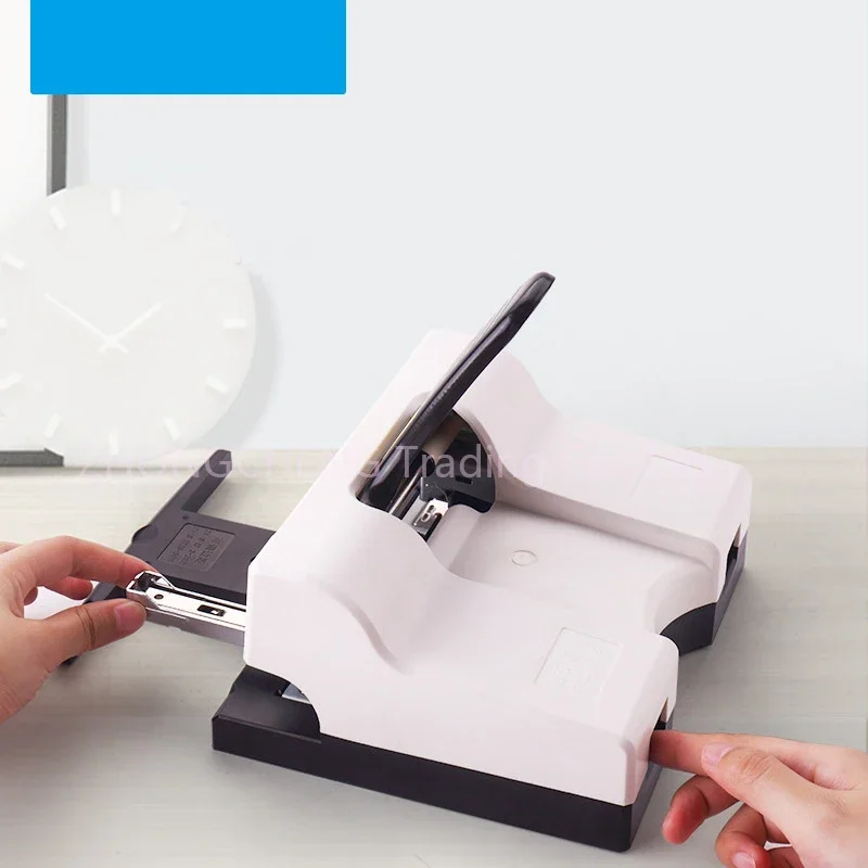 New Double Head Stapler Double Hole Double Nail Standard Stapler Medium Nail Labor Saving Metal Plastic Book Machine 50ST