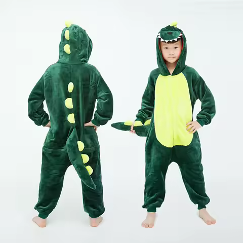 Green Dinosaur Onesies Jumpsuit Adult Anime Cosplay Halloween Adult Costumes Xmas Carnival Funny Children Pajamas Kigurumi