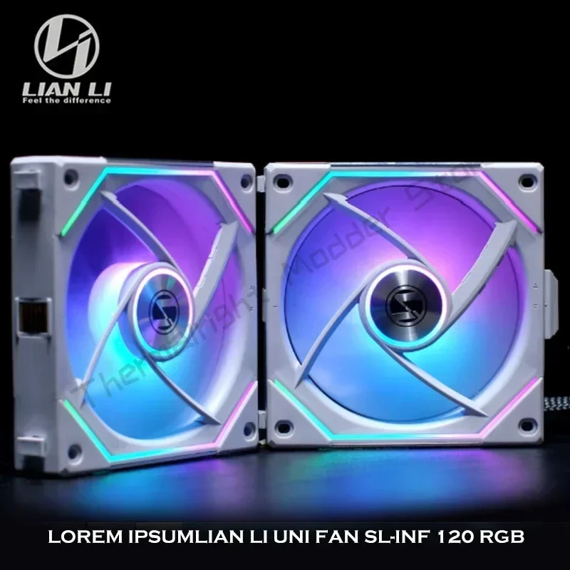 LIAN LI SL INF 120 Reverse/Forward UNI FAN SL-INF 12cm Mirror ARGB Fan 120 Reversed Blade Daisy-Chain Start/Stop Cableless