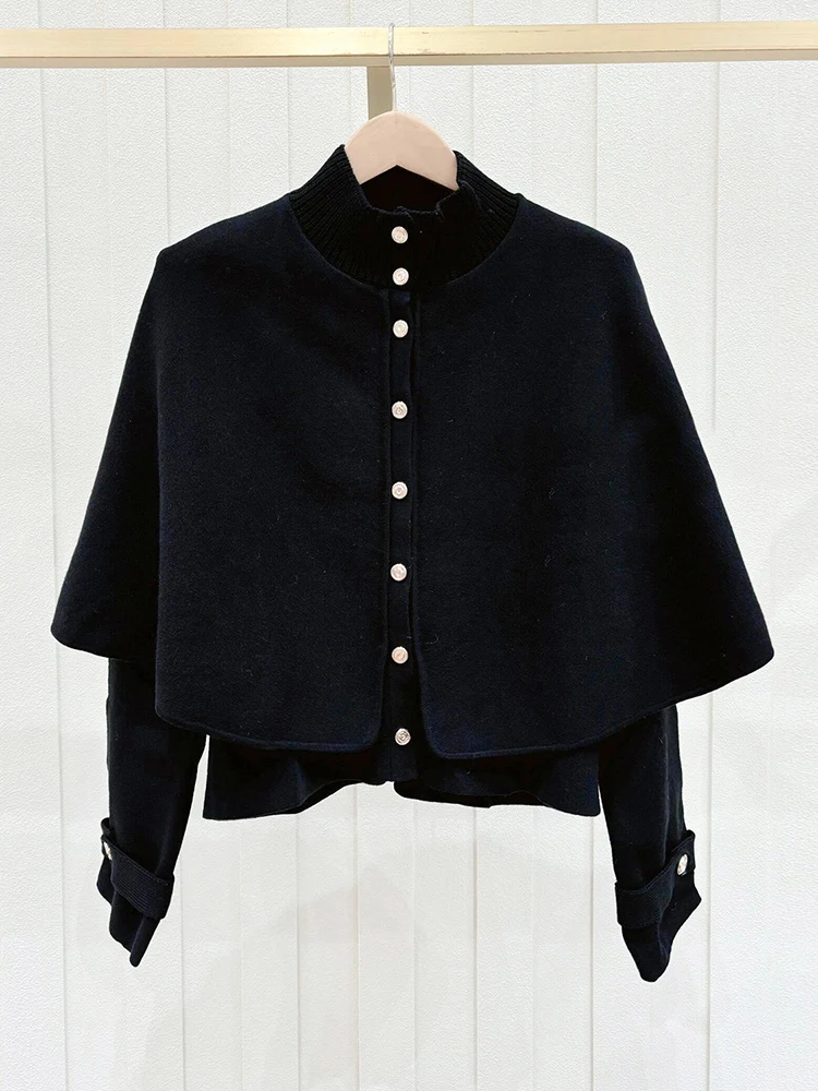 

M Home Nan You High End Women's Winter Small Fraance Sle Advanced Coat Collar Woolen Open Cardigan Outerwear