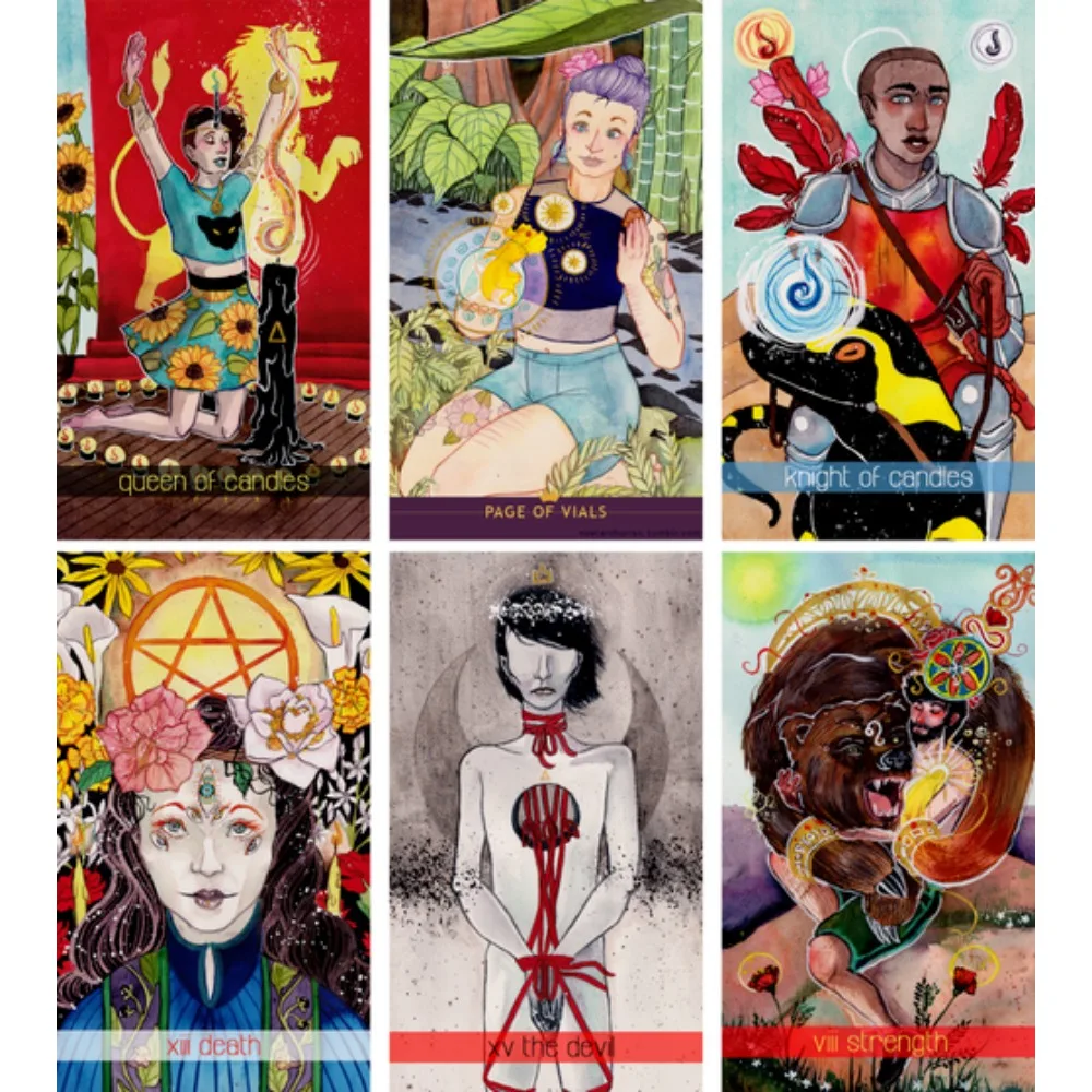 10.3*6cm 79pcs The Numinous Tarot Card Games Rendered In Beautiful and Luminous Watercolor and Inks