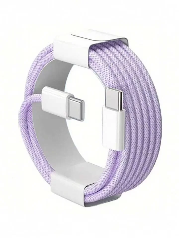 Snelle oplaadkabel compatibel met iPhone 17/16/15 USB-C naar Type C Oplaaddatakabel Nylon gevlochten 3,3/6,6/10 voet lang