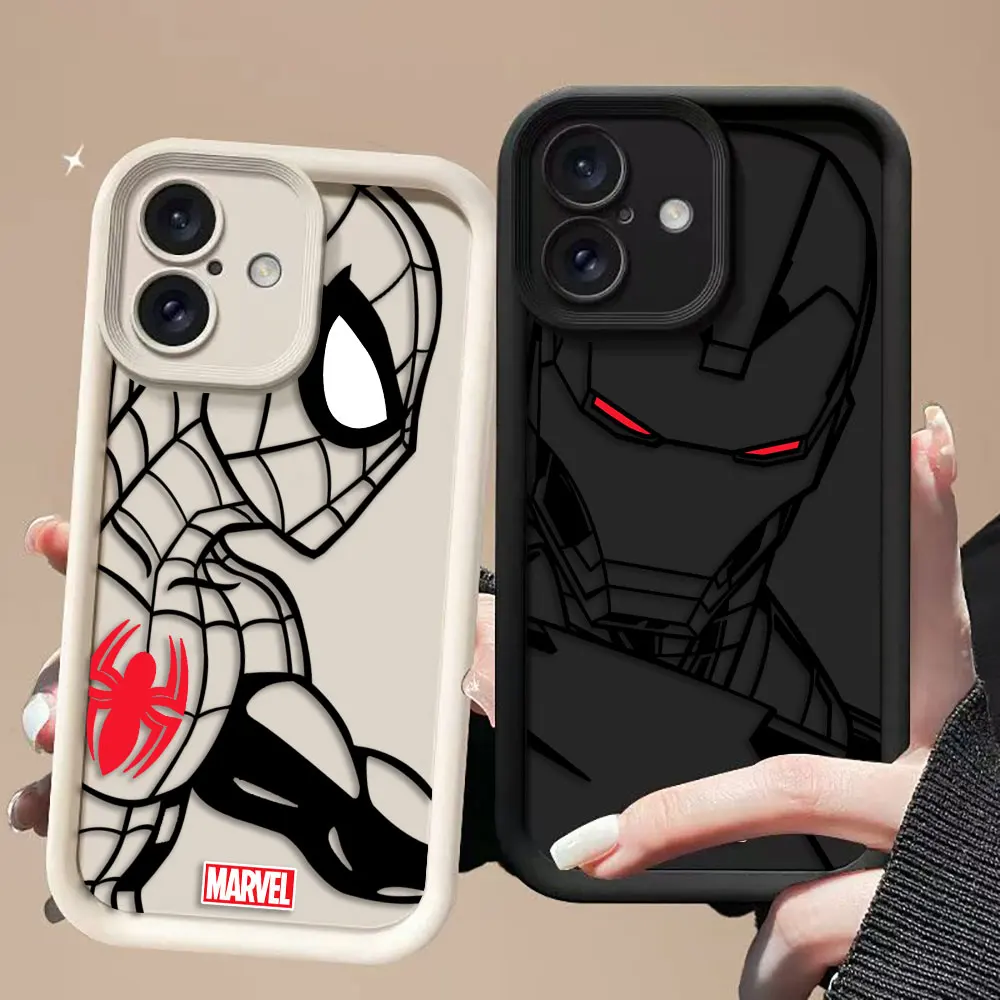 

Marvel Iron Spider Man Venom Line Cover Phone Case For Xiaomi 8 11 12 12T 13 13T 14 14T 15 POCO F5 F7 X3 X4 X5 X6 X7 M6 M7 Case