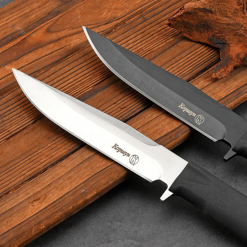 Outdoor hiking small straight knife one-piece keel knife self-defense knife wilderness survival knife high hardness fruit knife