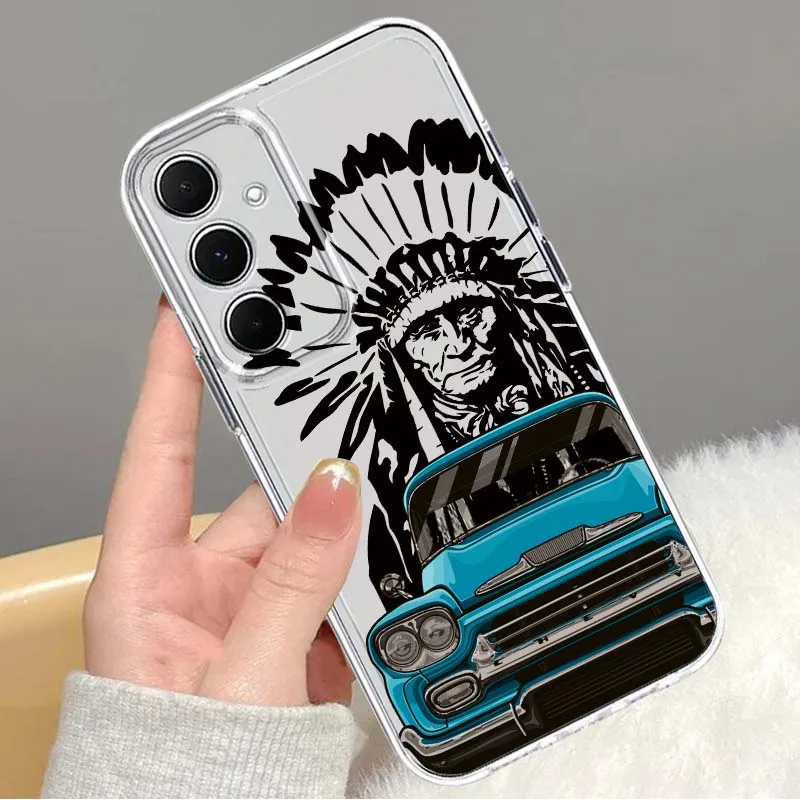 

Luxury Automotive Art Design Phone Case For Samsung Galaxy Note 20 10 F12 M23 F23 M14 F15 M54 M55 Ultra Plus 5G TPU Transparent