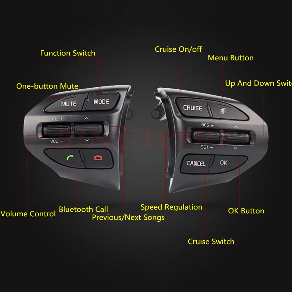 Multifunction For Kia K5 Optima 2014-2015 Car Steering Wheel Buttons Car-styling Button Switch Cruise Volume Control Buttons NEW
