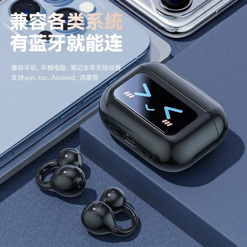 Headphones Wireless with screen Sports clip ear M100 bone conduction noise reduction headphones Long battery life