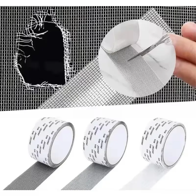 Waterproof Self-Adhesive Window Screen Repair Tape Insect Screen Patch with Strong Adhesion for Fixing Damaged Window Screens