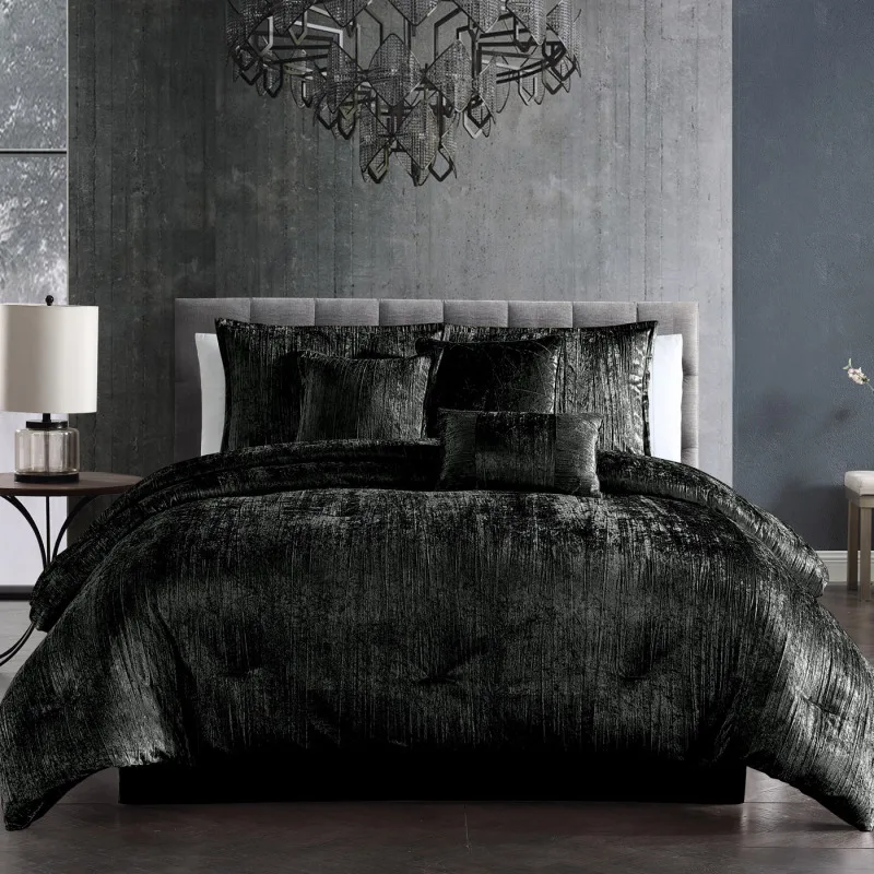 

Turin 7 Piece Comforter Set Black King