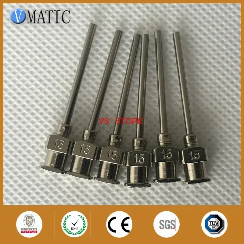 Free Shipping 12Pcs 1 Inch Tip Length 15G High Precision Stainless Steel Dispensing Needles