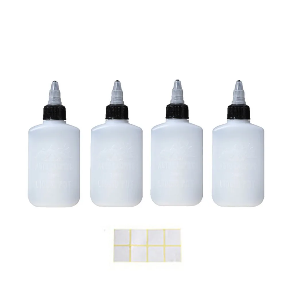 

4pcs 100ml Outdoor Oil Bottle Leak Proof Plastic BBQ Oil Dispenser Sealed Visible Squeeze Sauce Bottles Ketchup