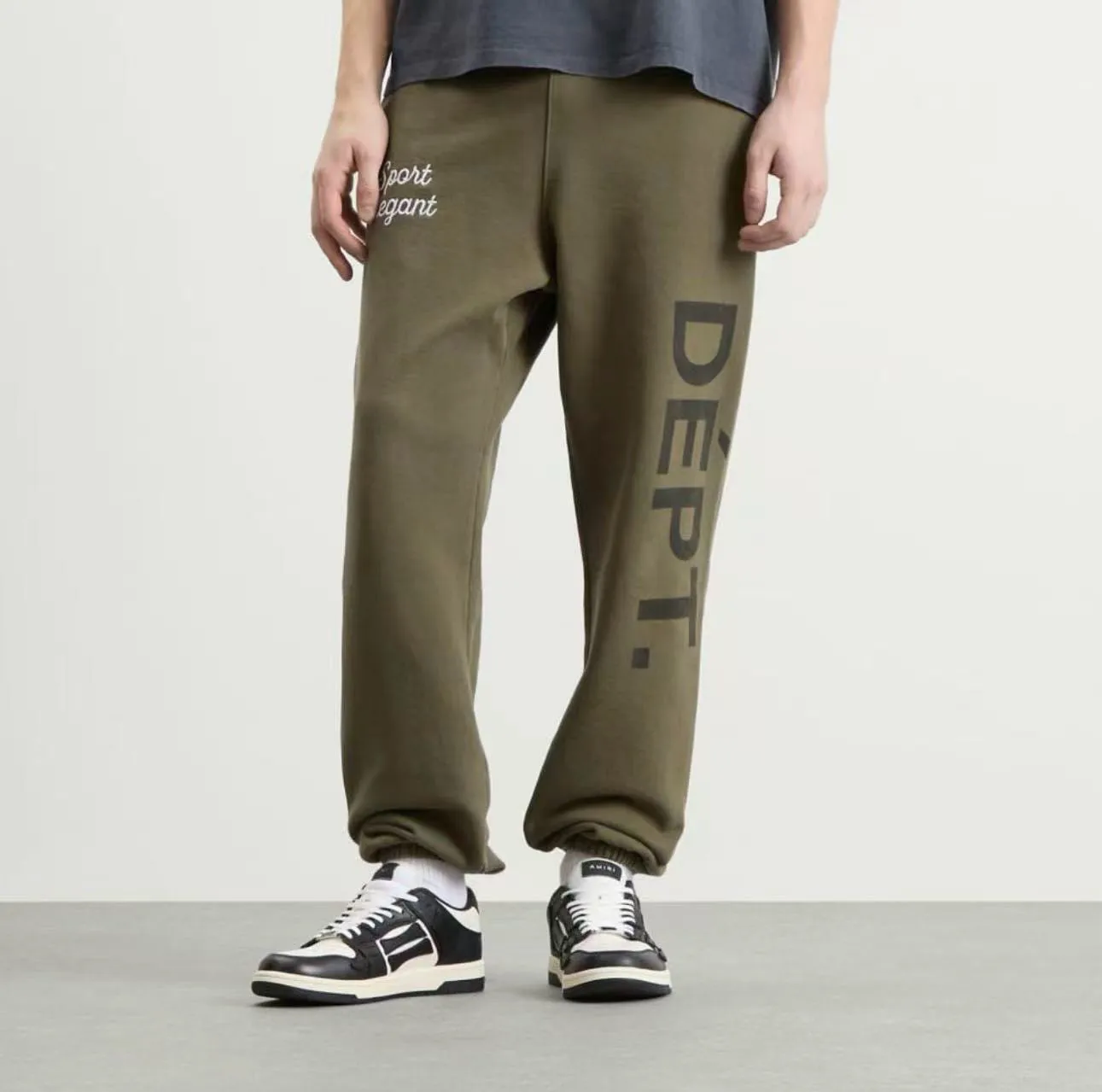 Gallery Dept small letter embroidery, large print leggings, high street casual sweatpants