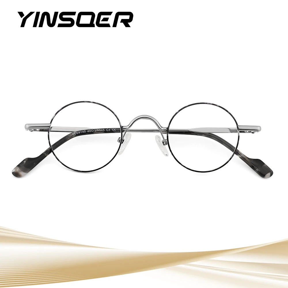 

Classic Fashion Round Frames for Men Women Customized Prescription Eyeglasses Brand Designer Metal Optical Computer Glasses