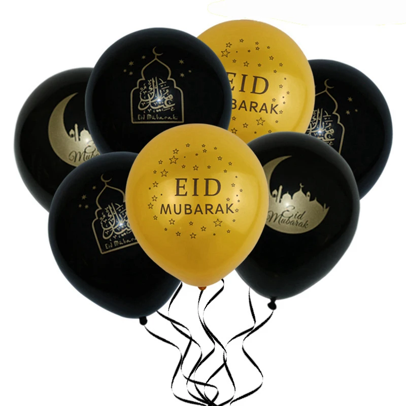 10pcs Eid Balloon Ramadan Decoration For Home 2025 Kareem Gurbang Islamic Festival Eid al-fitr Aid Mubarak Muslim Party Decor