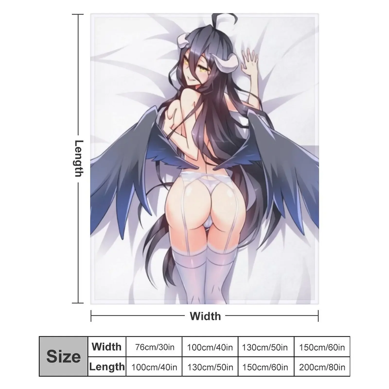 Selimut Lempar Gadis Anime Seksi Selimut Pantai Kotak-kotak Besar Bergerak