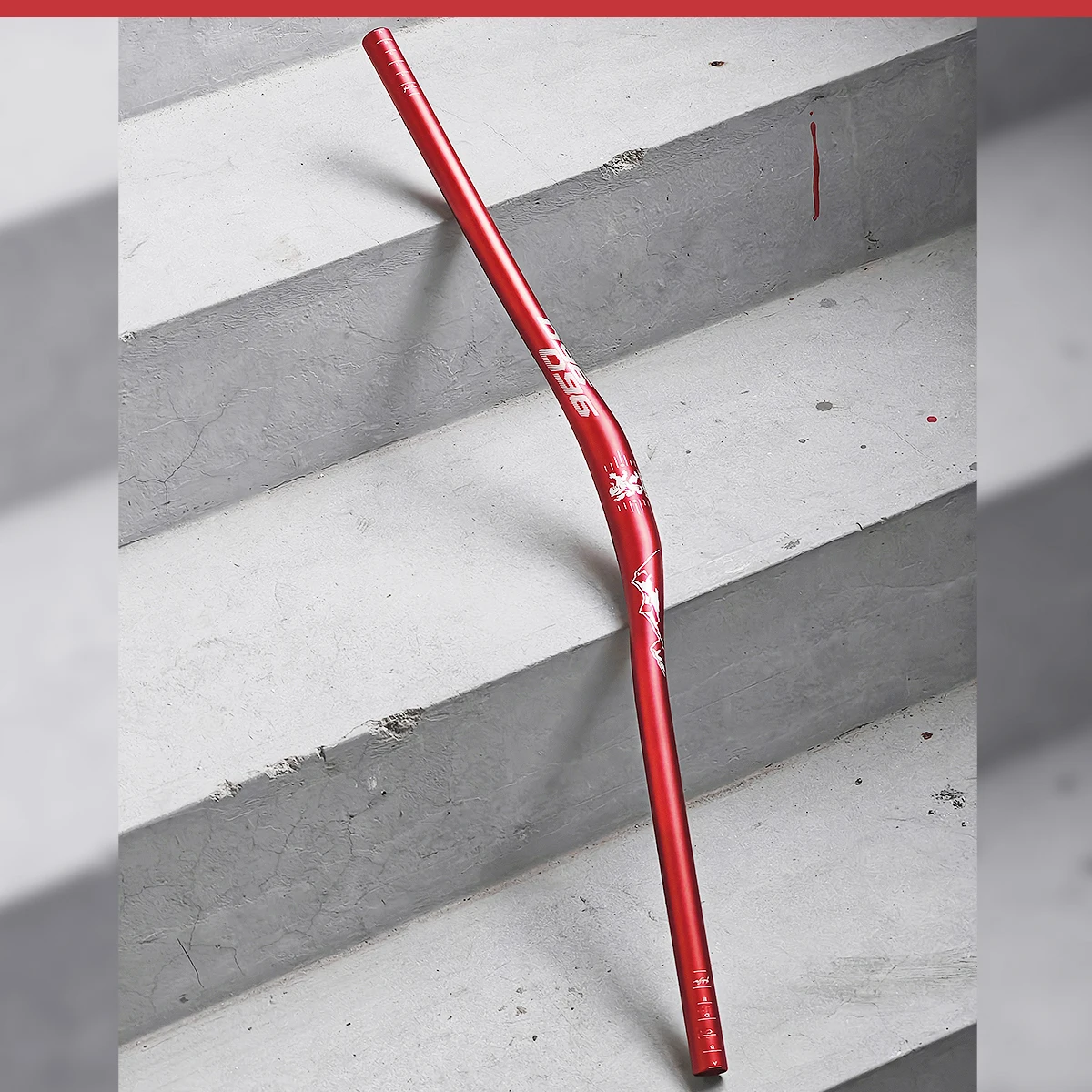 KRSEC 31,8 mm Mountainbike-Lenker, Fahrrad-Riser-Lenker aus Aluminiumlegierung, 25 mm Aufstieg, 780 mm Länge, Lenker mit stumpfem Politur – Detail 5