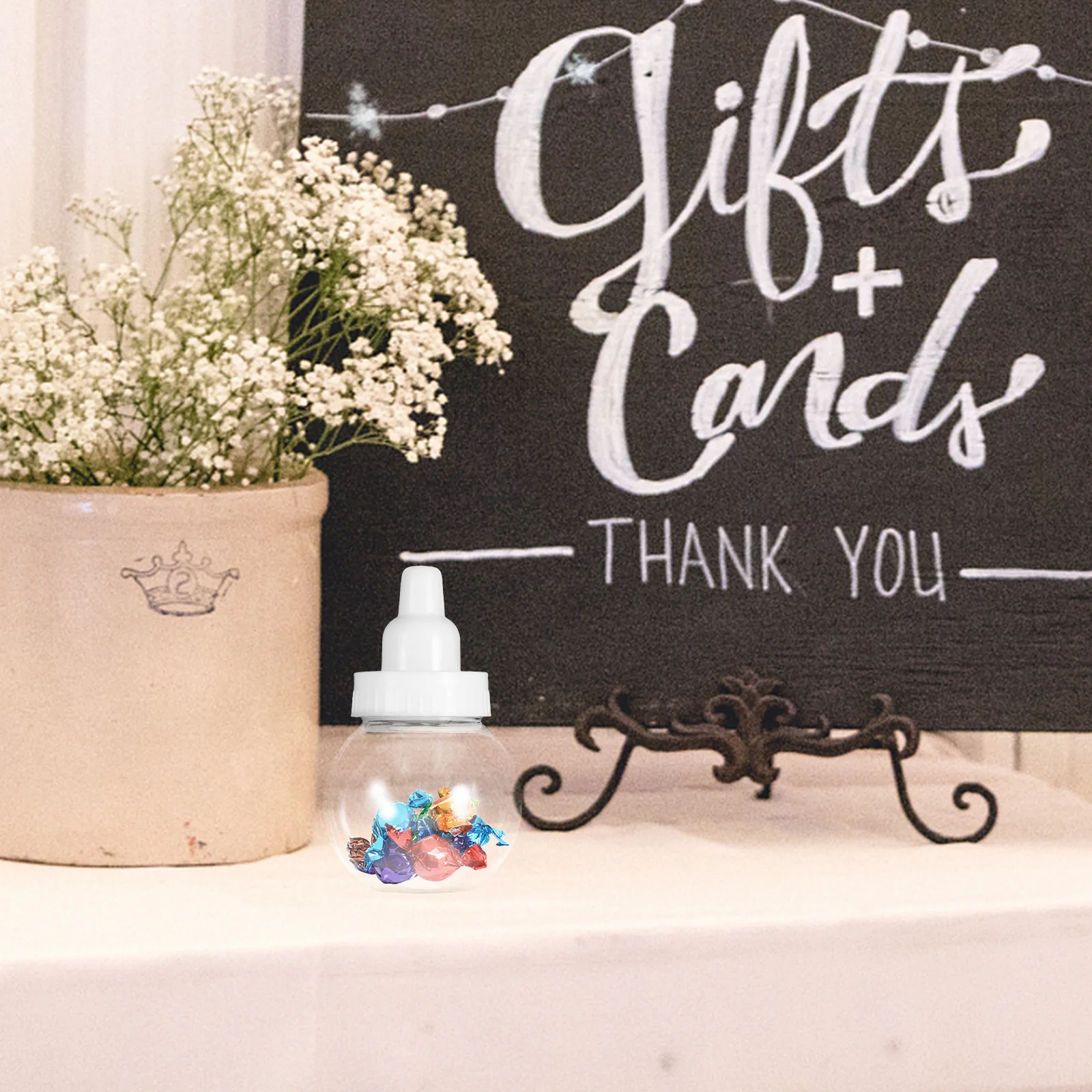 

20Pcs Cute Candy Jar 60Ml Small Ball Shaped Plastic Container with Tight Seal for Moisture Proof Treats Storage Party Decoration