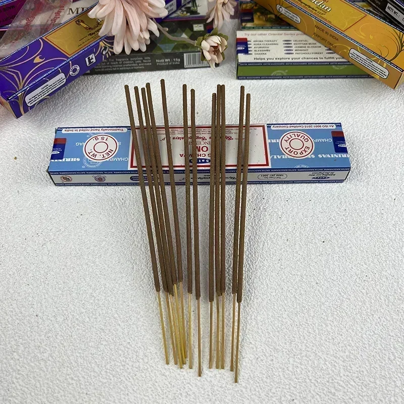 India Stick Incenses White Sage Sandalwood Natural Household Indoor Clean Air Indian Handmade Incense Sticks NAG Champa Satya