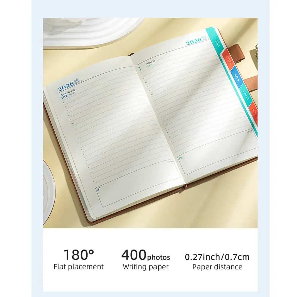 Time Management 2026 Schedule Planner Notepad 365 Days Wear-resistant A5 English Daily Plan Notebook Efficiency To-do List