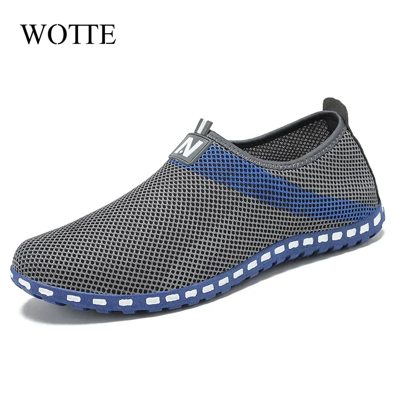 Men Shoes Sneakers Breathable Men Mesh Shoes Slip-On Sneakers Fashion Men Loafers Shoes Outdoor Walking Footwear Zapatos Shoes