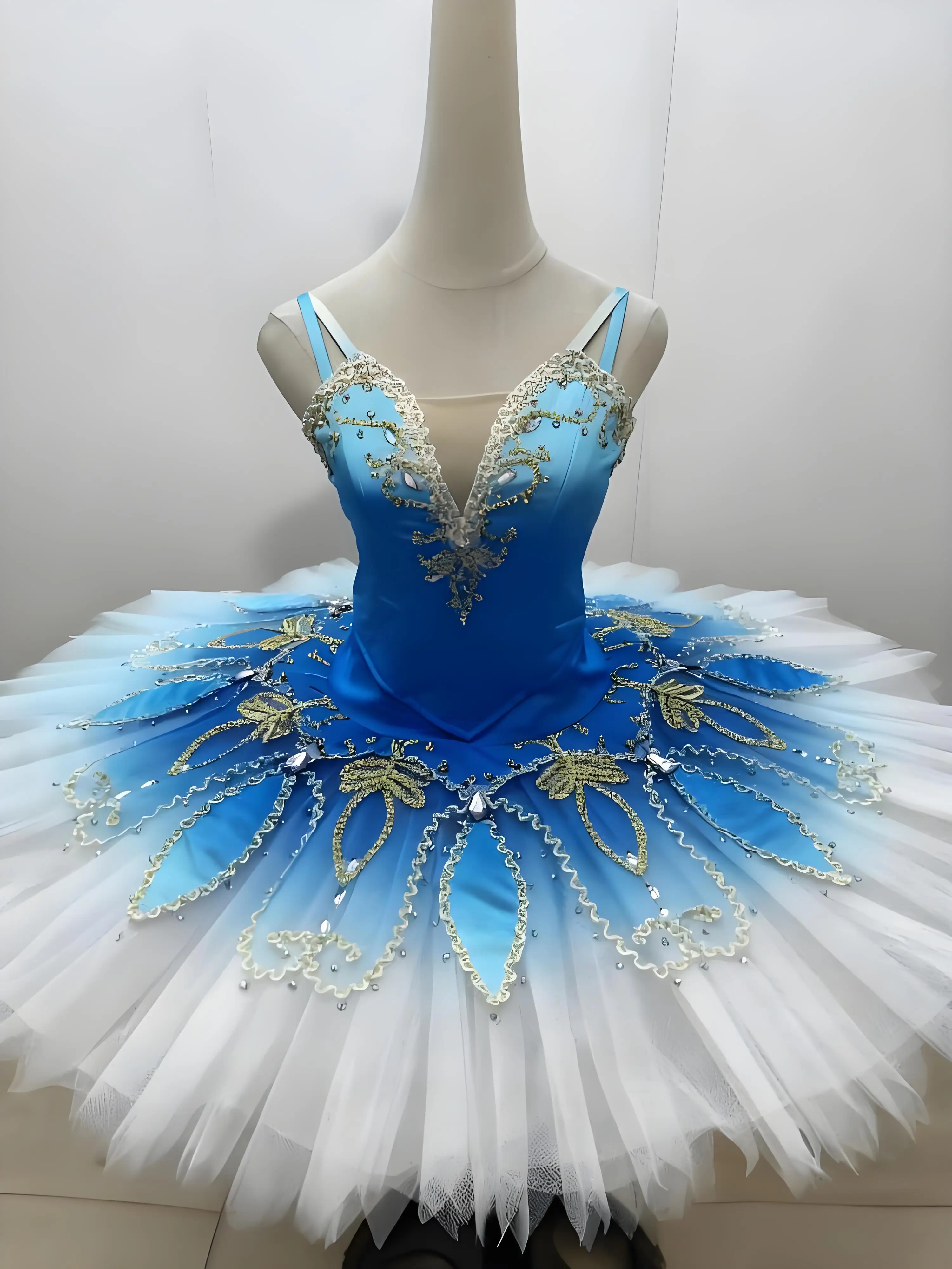 زي فطيرة توتو للبالغين، ملابس باليه احترافية للنساء، فستان أداء المسرح