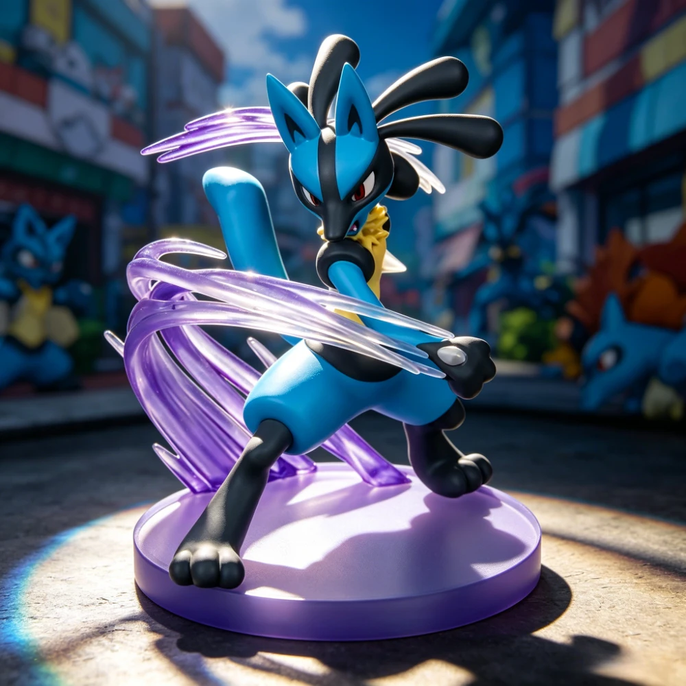 

13cm/5.11in Anime Pokemon Figure Lucario Action Figures PVC Statue Model Collection Toys Gifts