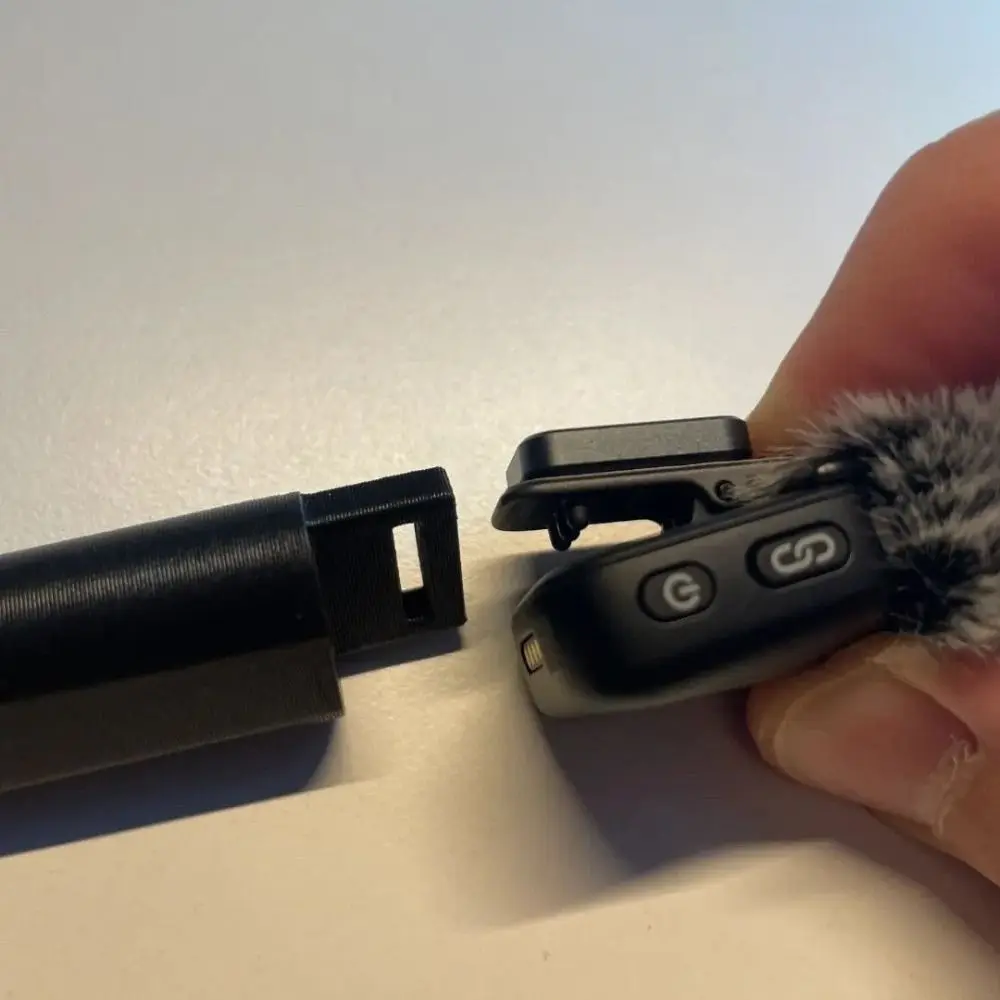3D Printed Microphone Handheld Grip Optional Stand Base Black or White Microphone Recording Handle for DJI Mic Mini