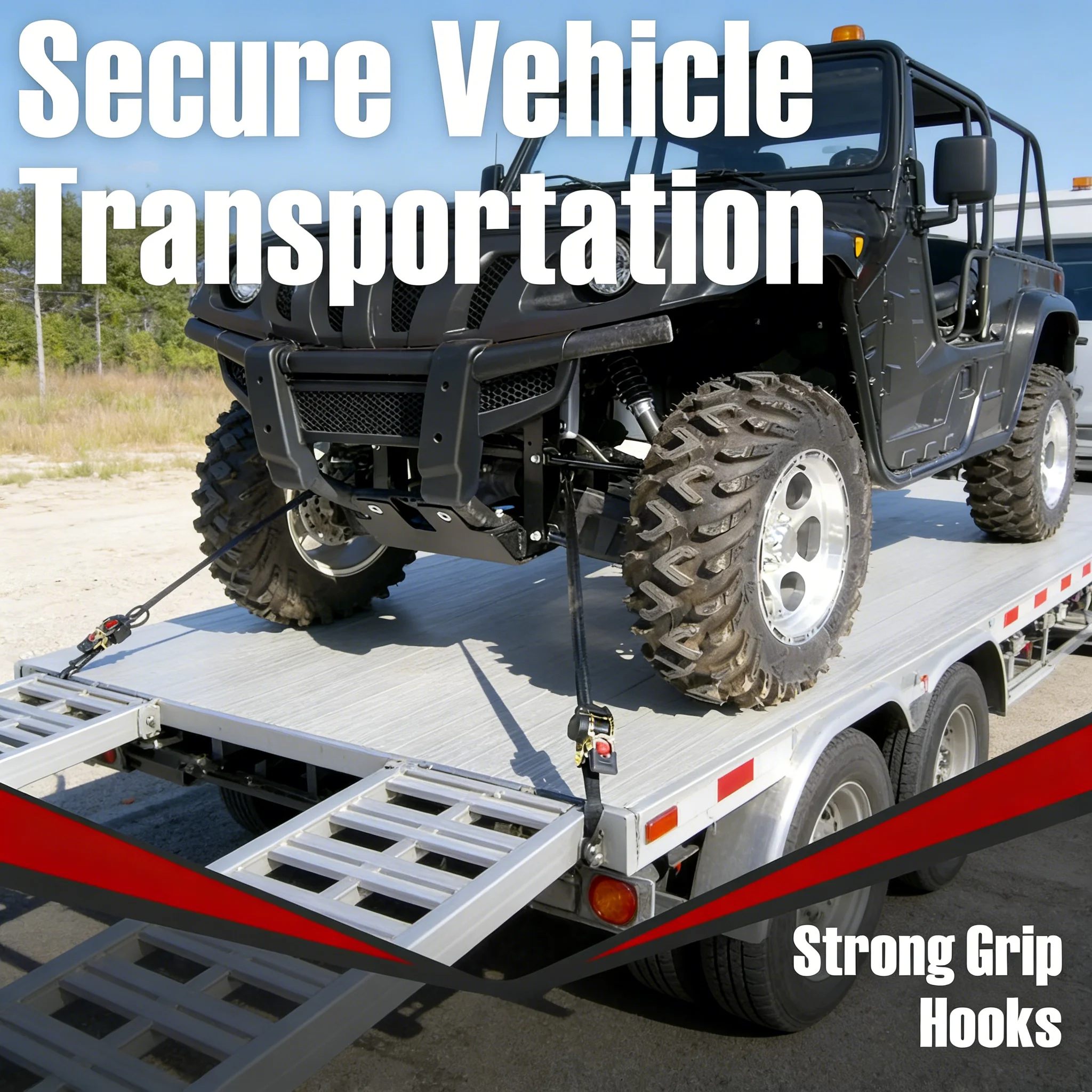 

Auto Retract Ratchet Straps with Rubber Coated S Hooks for Hassle-Free Cargo & Vehicle Tie Down