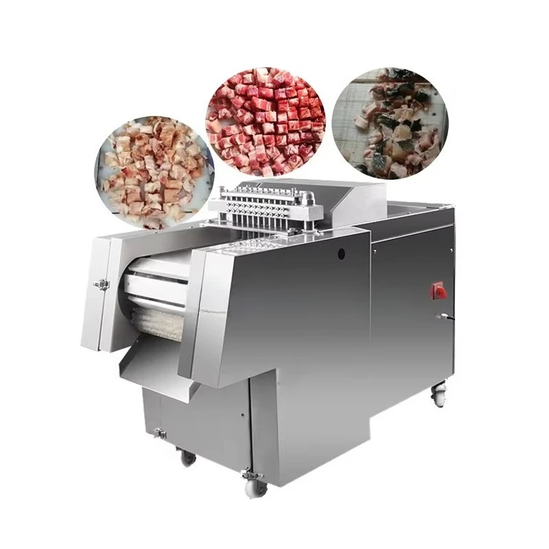 

Customized Commercial Frozen Chicken Cube Cutter Big Meat Dice Cutting Machine Meat Cube Dicer Boneless Chicken Dicing Machine