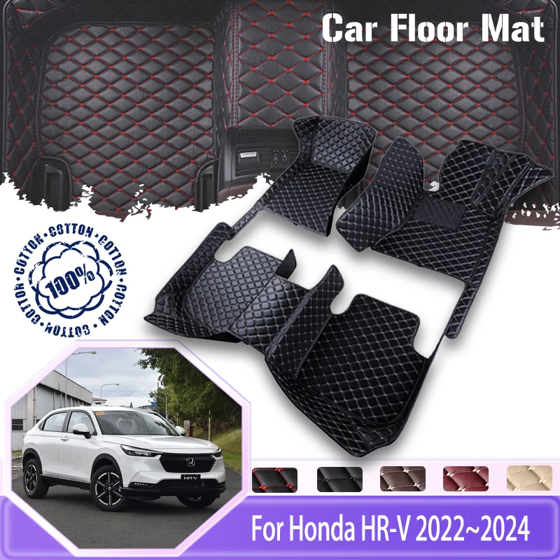 

Car Floor Mat For Honda HR-V HRV HR V Vezel Vezeru RV 2022~2024 Waterproof Pad Covers Floors Mud Carpets Tappeto Car Accessories