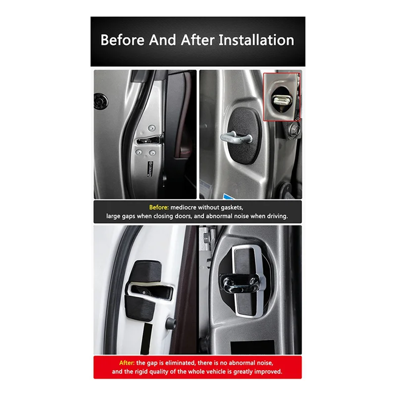 

8 Set Car TRD Door Stabilizer Buckle For Honda Civic Accord CRV Odyssey HRV Door Lock Protector Latches Stopper Covers