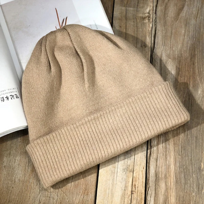 2024 Winter Warm Wool Oversize Beanies Hat For Women Autumn Rall-Match Korean Fashion Hat Large Size Big Head Loose Knitted Hat