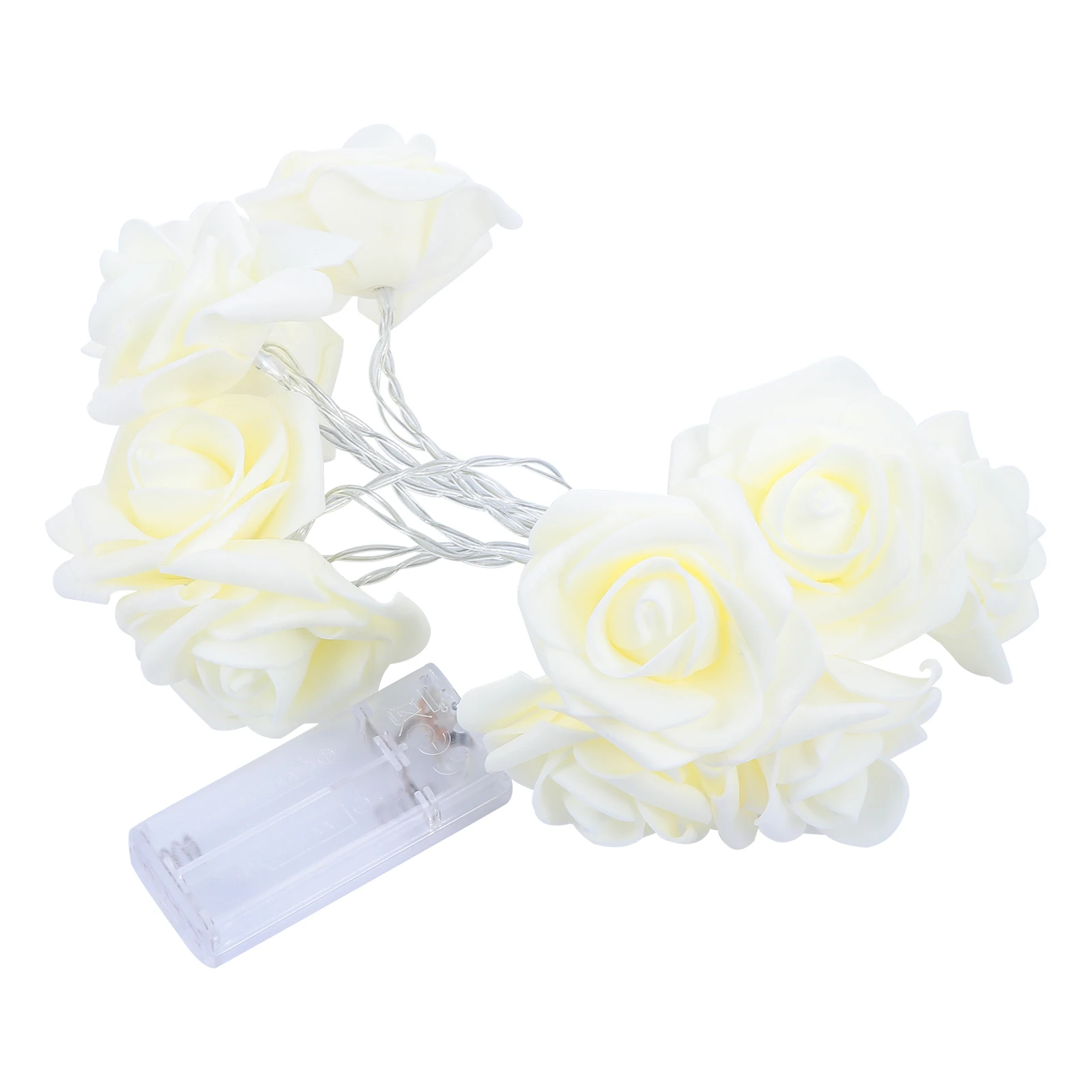 

1Pcs 15M Christmas Rose String Lights LED Warm White Illuminated Decor for Holiday Party Indoor Window Wall Tree Ambience