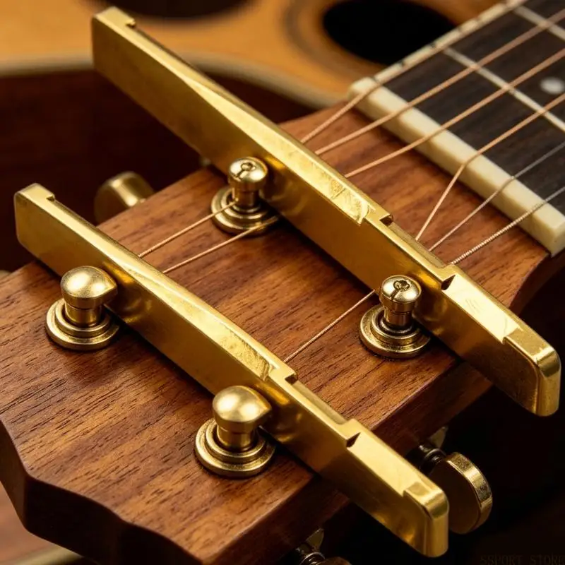 U2JB Profession Brass Guitar Saddles Ensures Consistent Sound Output And Quick Setups