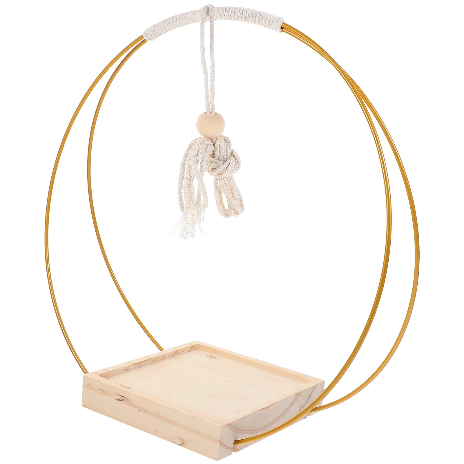 

Hanging Flower Stand 30x30x12 5cm Golden Thick Wood Hooks Planter Garden Balcony Planters Hanger Storage Rack Outdoor