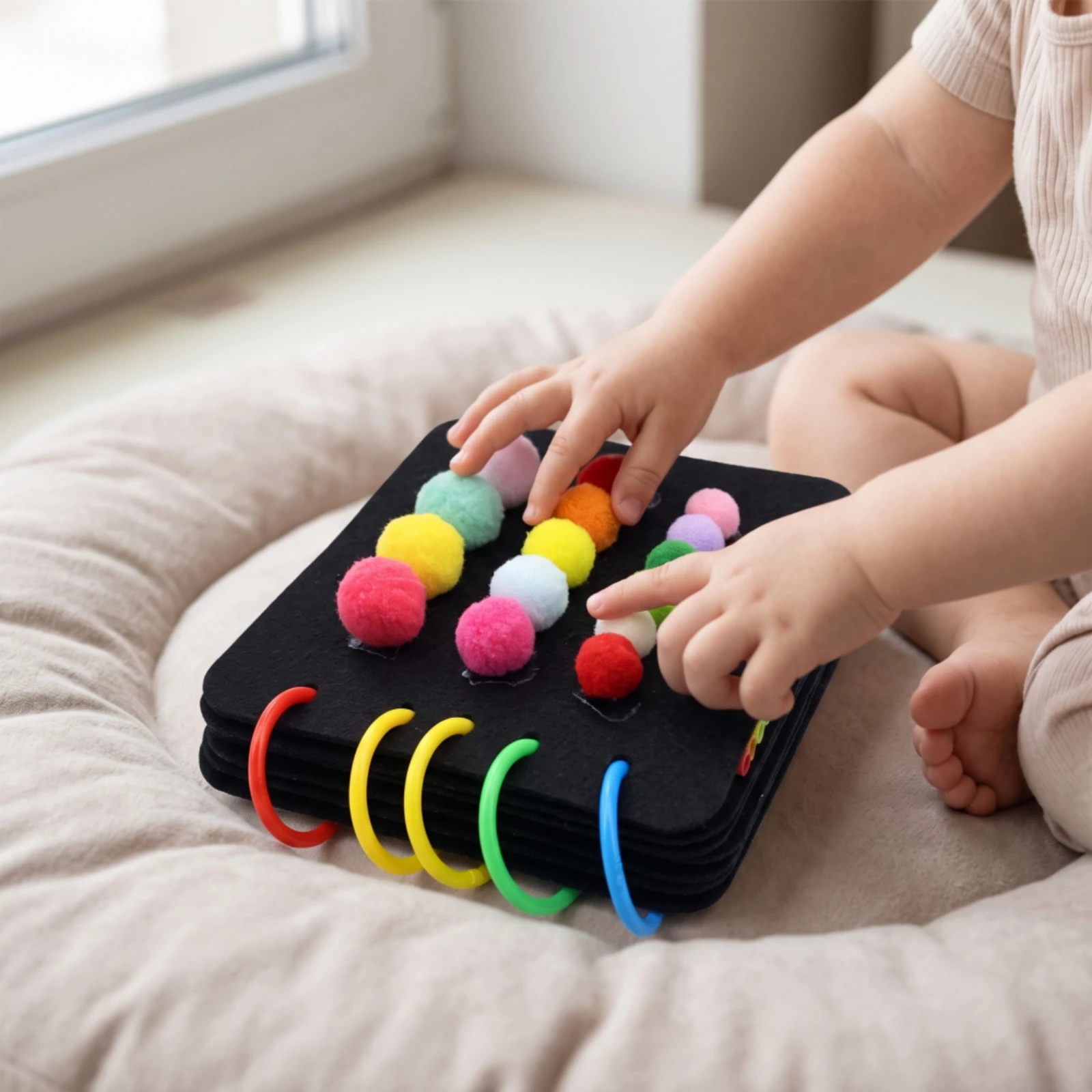 DIY Tactile Sensory Book Materials Kit Fine-Motor Felt Cloth Book Making Kit Handmade for Toddlers, Quiet Time, Homeschooling