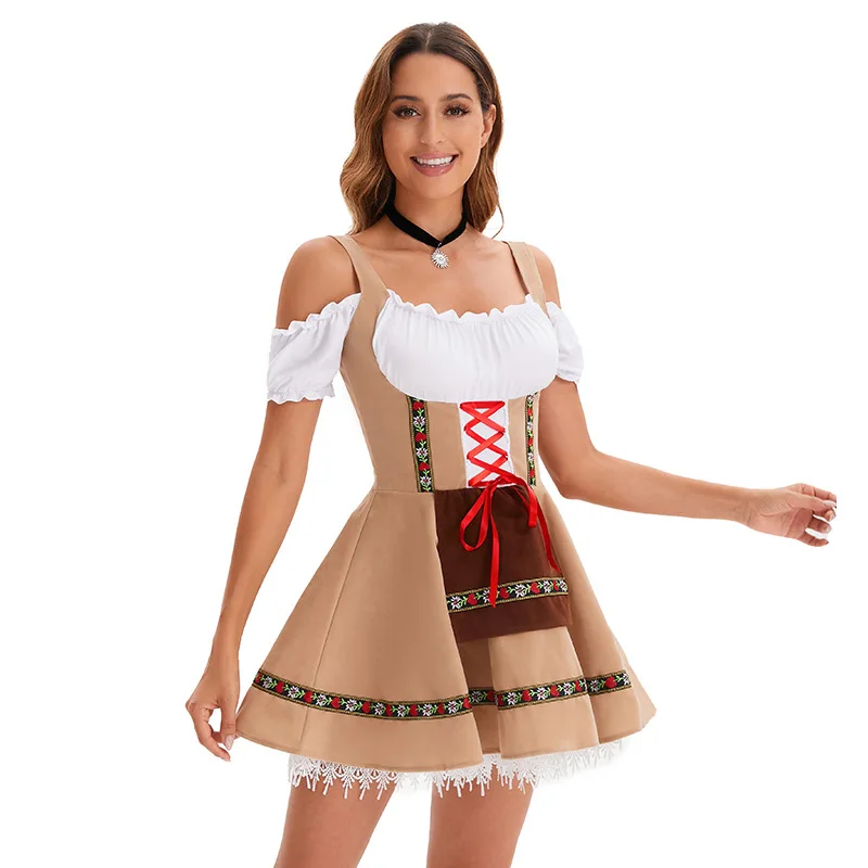 

Adult Ladies Bavarian Beer Festival Dress Traditional Oktoberfest Party Costume Suit