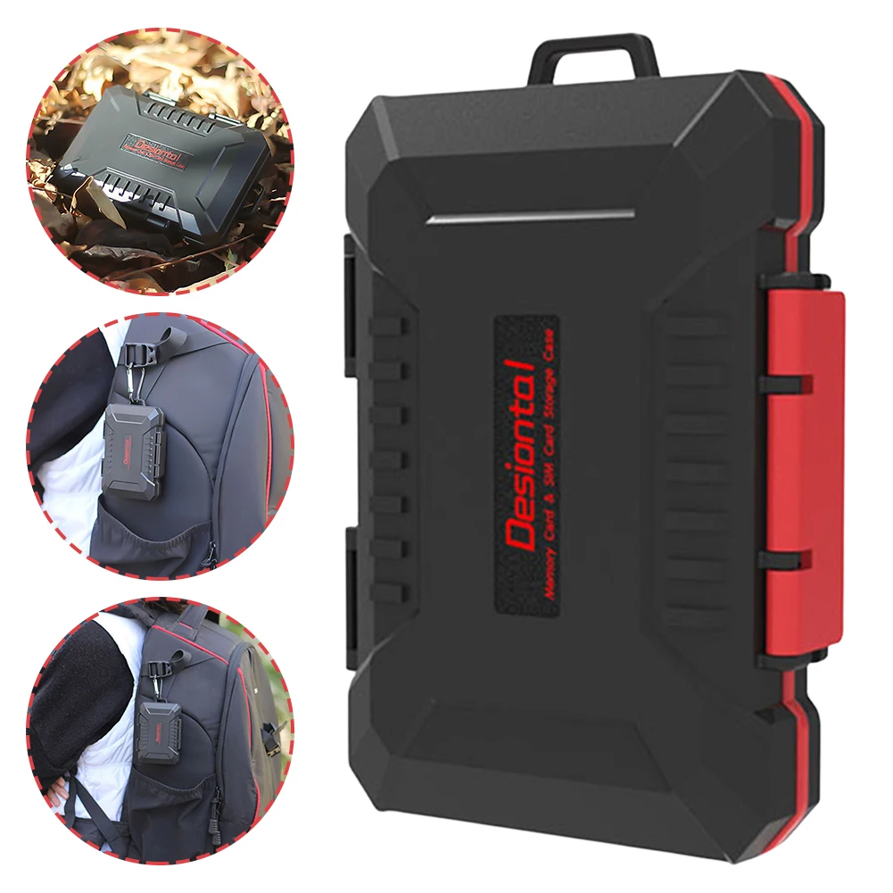 CF مايكرو SD حامل بطاقة مقاوم للماء المحمولة حامل بطاقة SD المضادة للصدمات بطاقة الذاكرة حمل صندوق حارس لبطاقة SD وبطاقة TF