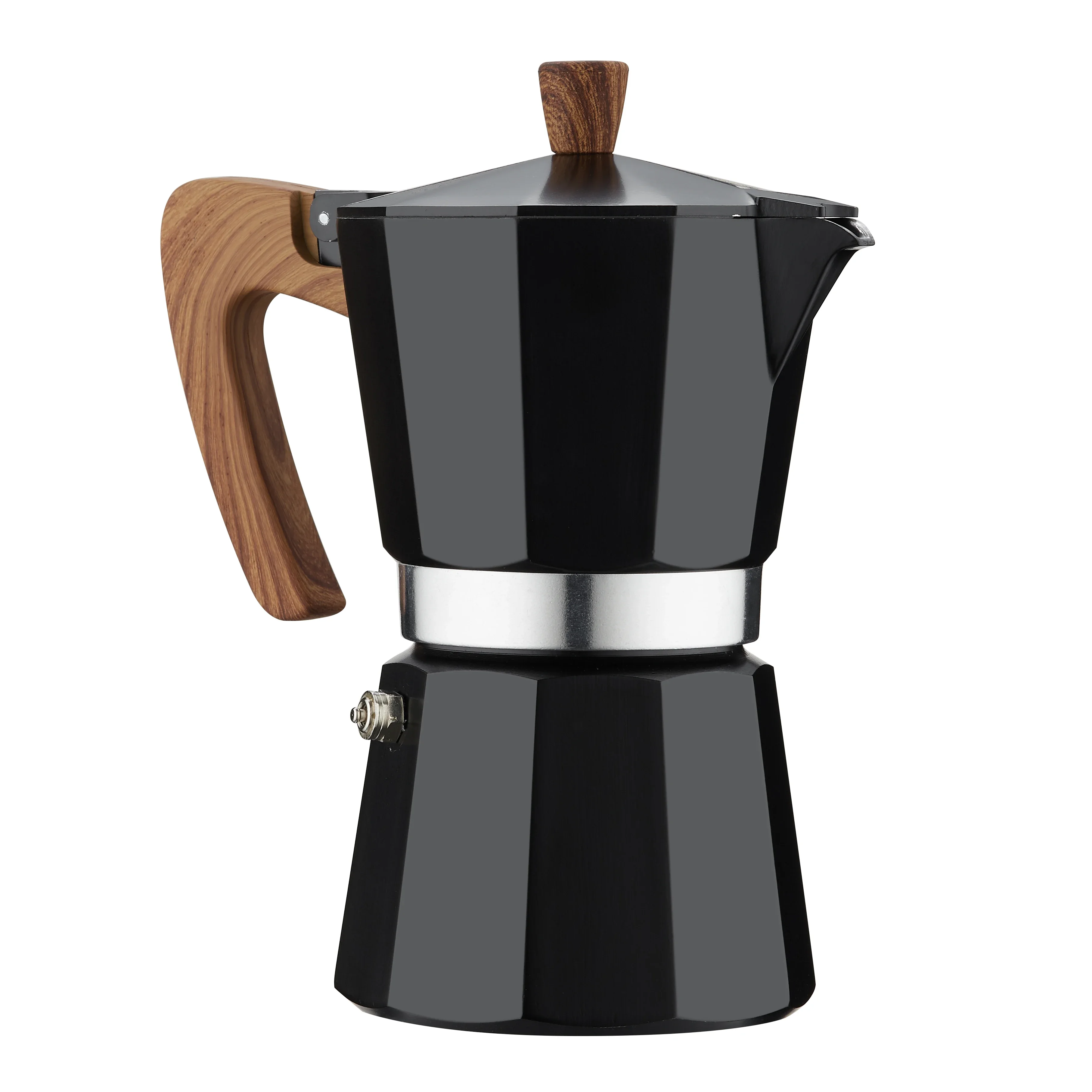 Italian Modern Design Aluminum Mocha Coffee Pot European Household Octagonal Disposable Coffee Utensils for Efficient Brewing