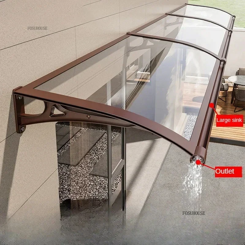 Household Aluminum Alloy Awnings for Door Modern Rainproof Sunscreen Design Awning Creative Simple Outdoor Decor for Courtyard Z
