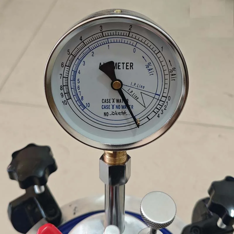 CA-3 Concrete Gas Content Tester OEM Customizable Die-cast Aluminum Construction 7000ml Measuring Bowl for Concrete Mixtures