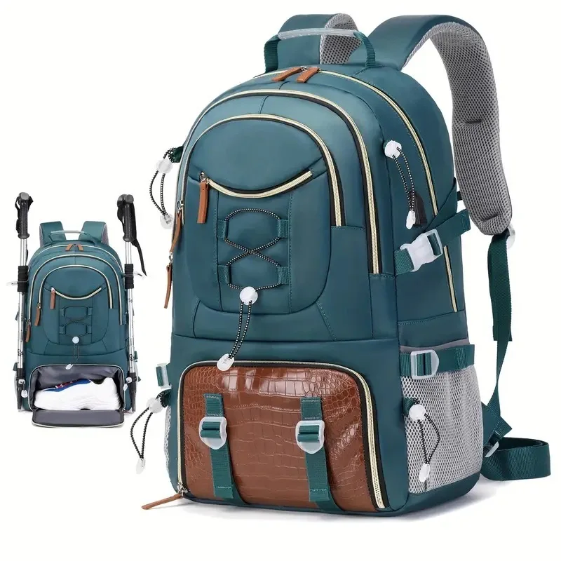 40L hiking backpack, men's and women's camping backpack, waterproof outdoor hiking lightweight backpack, with shoe compartment