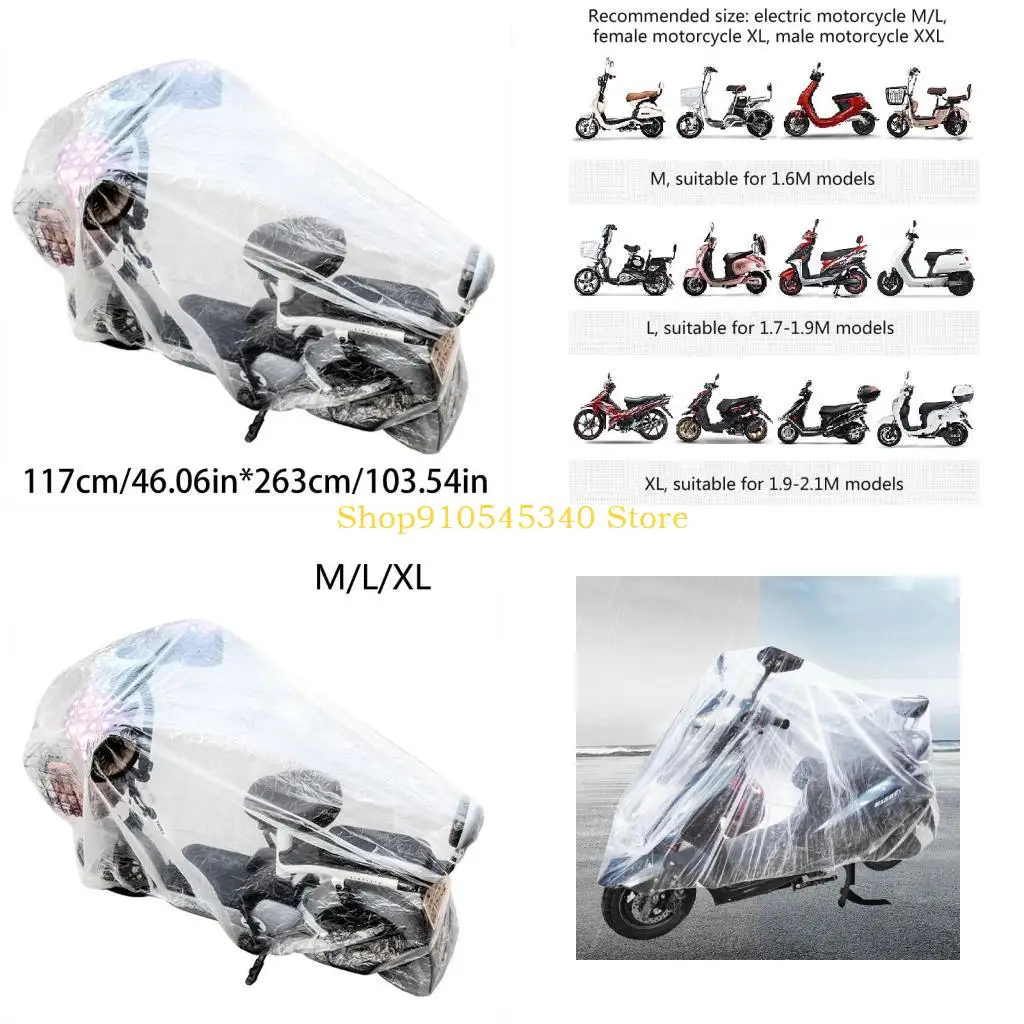 

U2JA Portable Dustproof Protector Sleeve for Motorcycle Bike Protective Cover Shelter Scooter Raincoat
